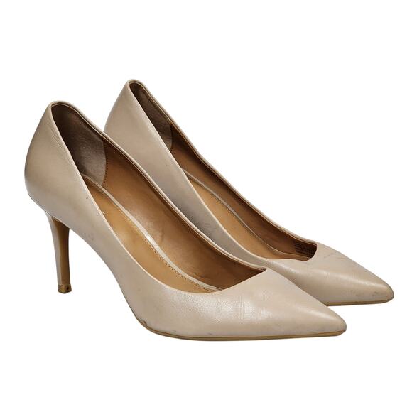 Calvin Klein 9.5 Cream Pointed Toe Heels - Picture 3 of 9